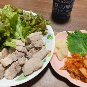 簡単⭐韓国料理・ポッサム(ボッサム)とサンチュ